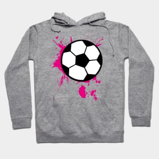 Soccer Splash Pink Girls Women Gift Hoodie